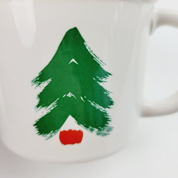 Pfaltzgraff Marimekko Christmas Tree Coffee Mug Red Trim Finland Style Design - Picture 4 of 10